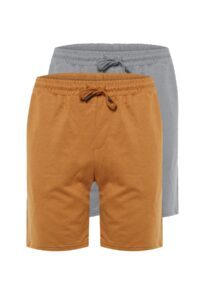 Trendyol Camel-Grey Men's 2-Pack Shorts