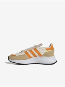 White-Beige Men's Sneakers with Suede Details adidas