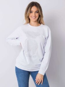 Women's white sweatshirt with