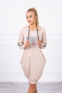 Beige dress with reflective