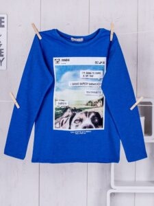 Boys' blue blouse with