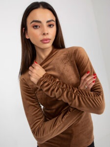 Brown velvet blouse RUE PARIS