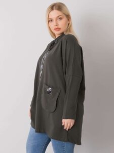 Dark khaki cotton tunic in