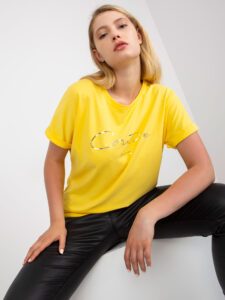 Extra large yellow cotton T-shirt