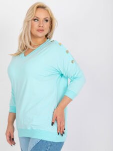 Larger size cotton blouse