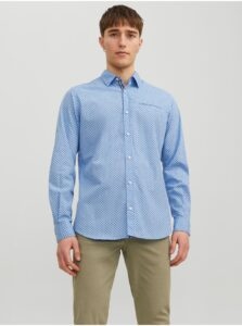Light blue Mens Patterned Shirt Jack &