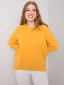 Yellow V-size sweatshirt with
