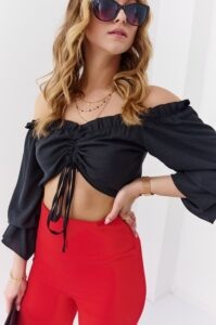 Black Spanish summer blouse