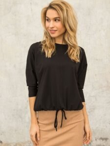 Black oversize women's blouse