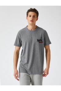 Koton T-Shirt - Gray -
