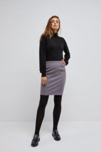 Pencil skirt with shiny