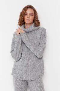 Trendyol Sweater - Gray -
