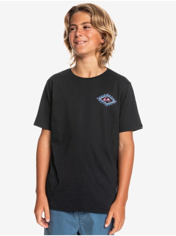 Black Boys' T-Shirt with Quiksilver Mythic