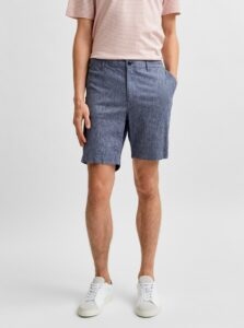 Blue Annealed Chino Shorts Selected Homme