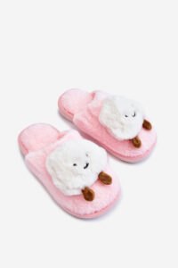 Children's warm slippers with fur