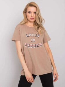 Dark beige women's T-shirt
