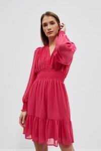Dress with ruffle and