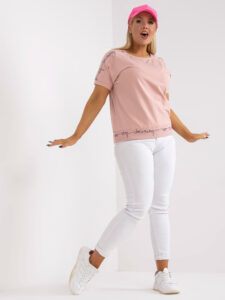Dusty pink blouse plus size with