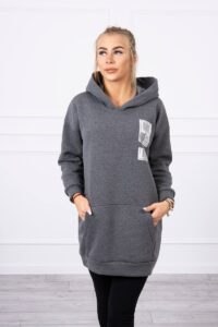 Hoodie with graphite