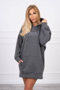 Insulated sweatshirt with embroidered inscription