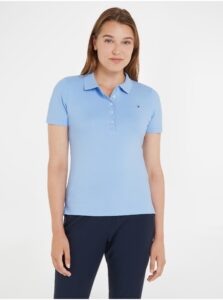 Light blue women's polo shirt Tommy