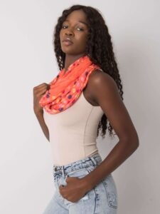 Orange scarf with colored