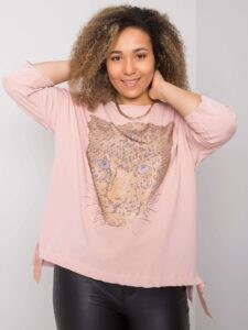 Oversize women's blouse with dusty