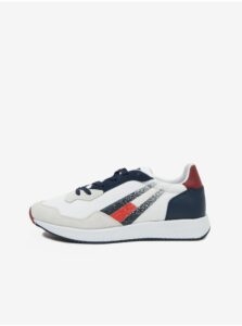 Tommy Hilfiger Blue and White Mens Sneakers