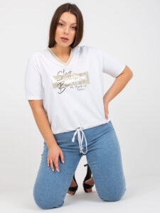 White casual blouse of larger