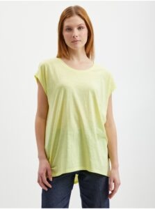 Yellow Womens Basic T-Shirt Noisy May