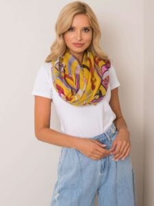 Yellow patterned scarf