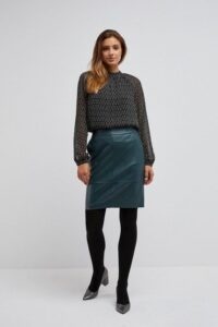 Artificial leather skirt -
