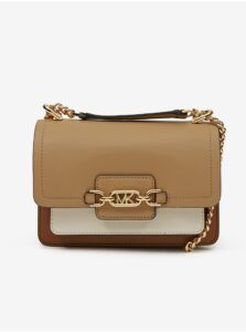 Brown-Beige Women's Leather Handbag Michael Kors