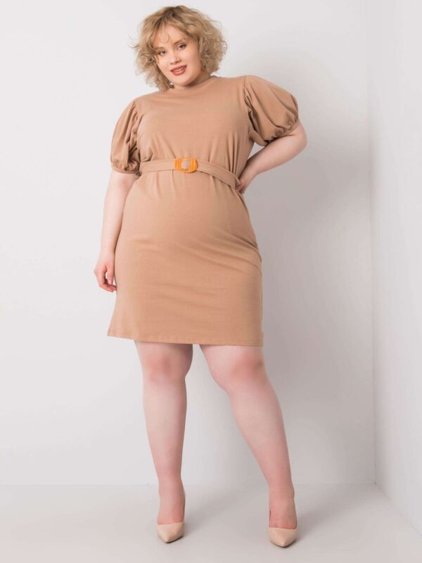 Camel size plus dress with