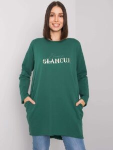 Excessive dark green tunic with