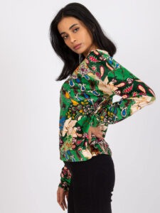 Green patterned blouse