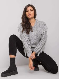 Grey knitted sweater Oregon