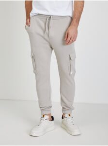 Light gray men's sweatpants with pockets Tom