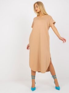 Oversize camel dress with short