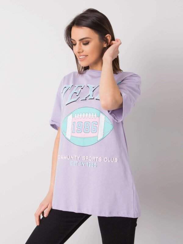 Purple T-shirt with print