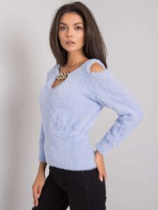 RUE PARIS Light blue sweater