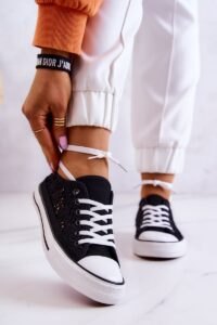 Women's Fabric Sneakers with Openwork