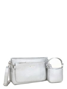 Women's silver bag made of