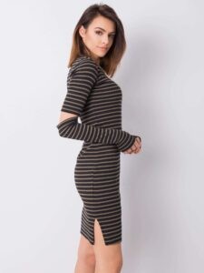 Black and green striped dress by