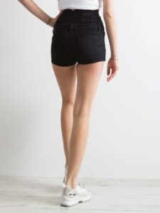 Black shorts with high