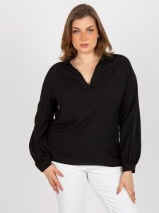 Black viscose shirt blouse
