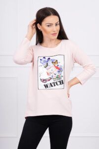 Blouse with 3D Watch graphics