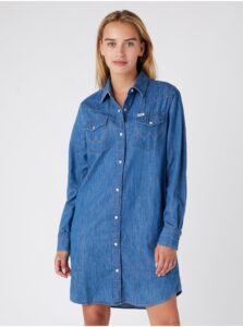 Blue Women's Denim Shirt Dress