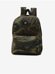 Brown-green unisex camo backpack VANS Old Skool