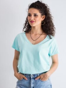 Cotton V-neck T-shirt in